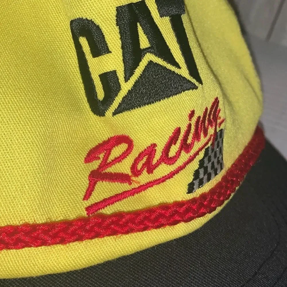 Vintage CAT Racing‎ Hat 90s Snapback Cap David Green NASCAR Caterpillar